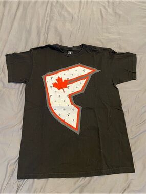 Famous Stars & Straps Black T-Shirt with Red and White Logo
